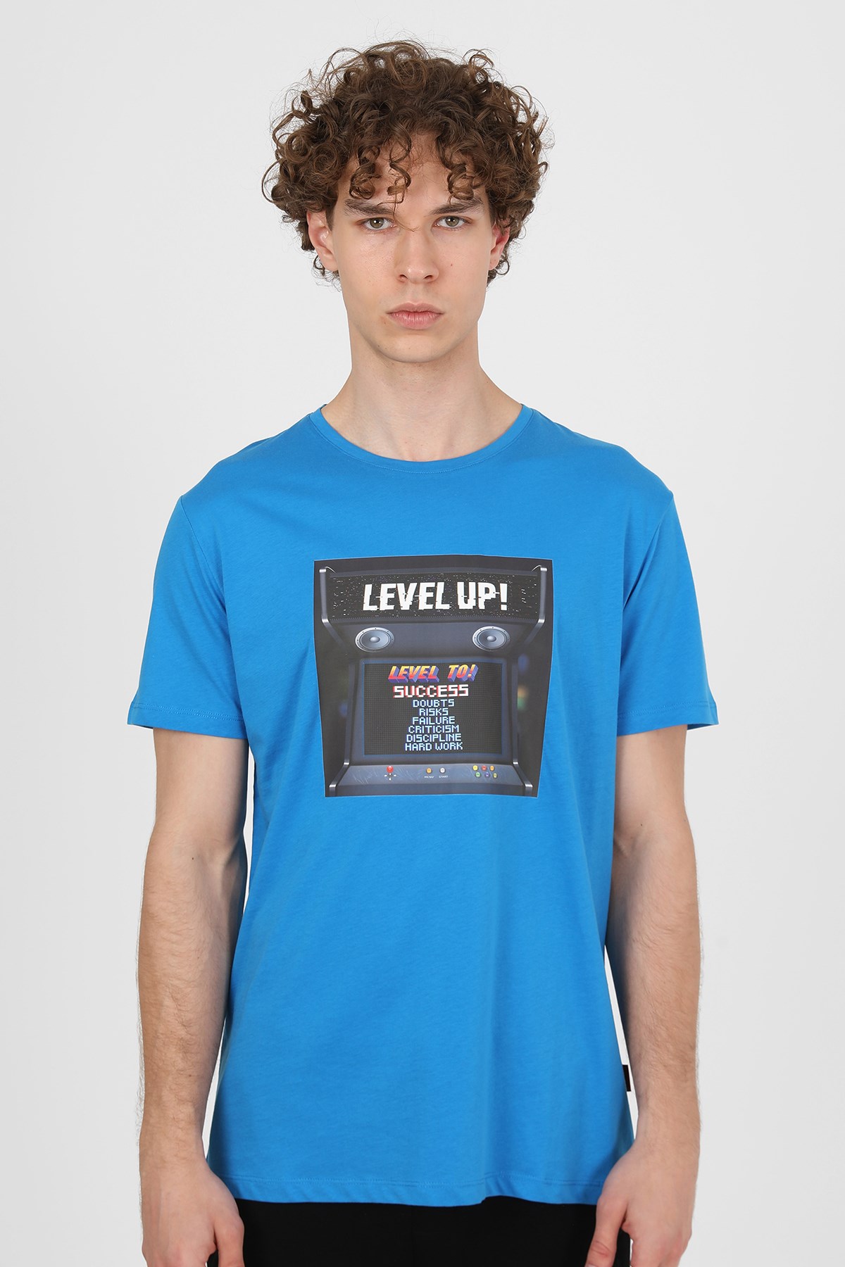 JOHN FRANK COOL T-SHIRT SAKS MAVİ