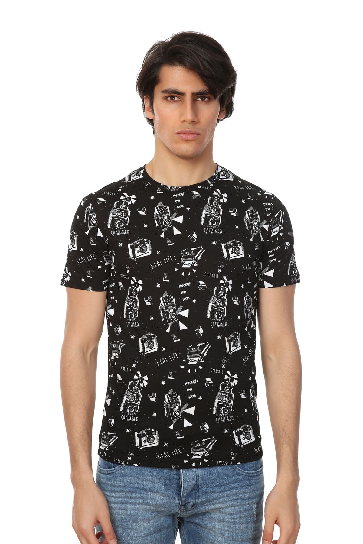 JOHN FRANK MONOCHROME T-SHIRT MULTICOLOR