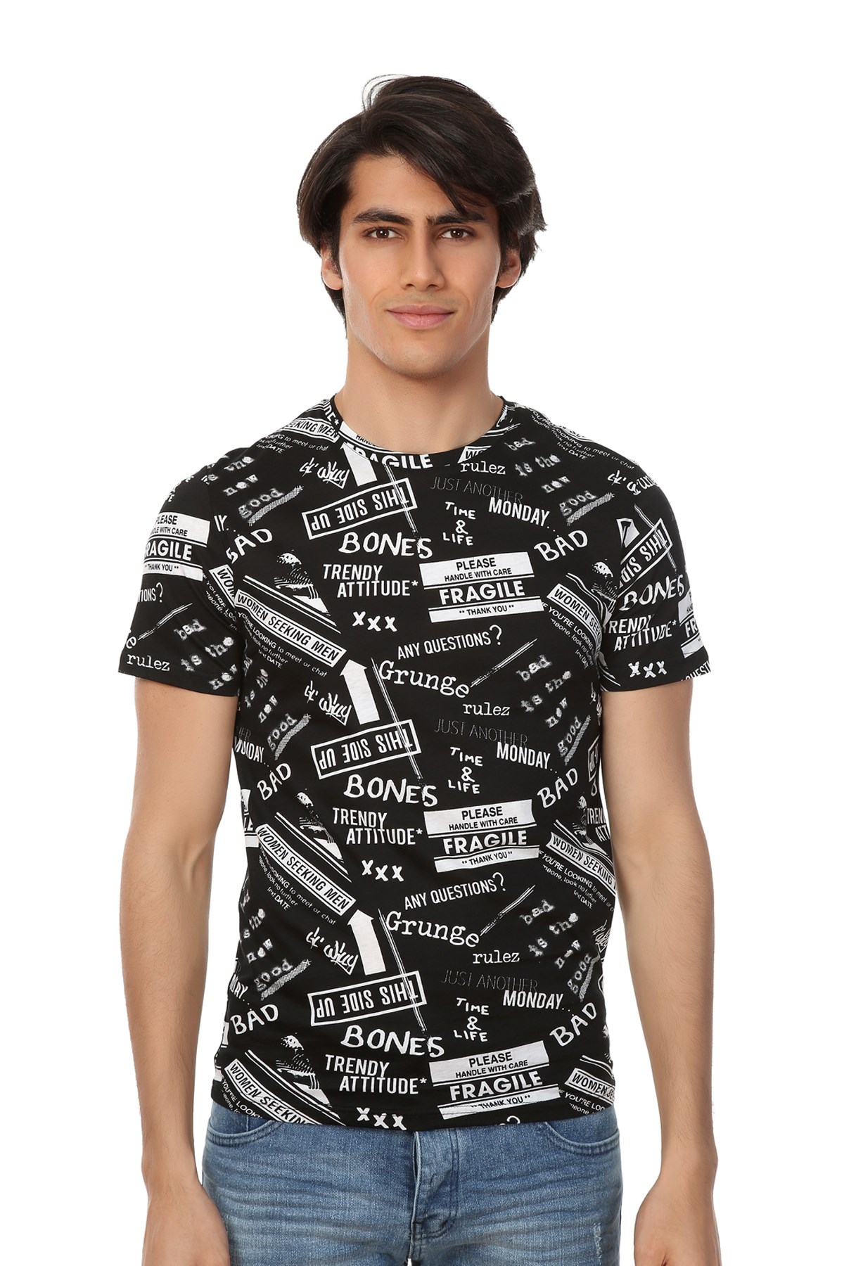 JOHN FRANK MONOCHROME T-SHIRT MULTICOLOR