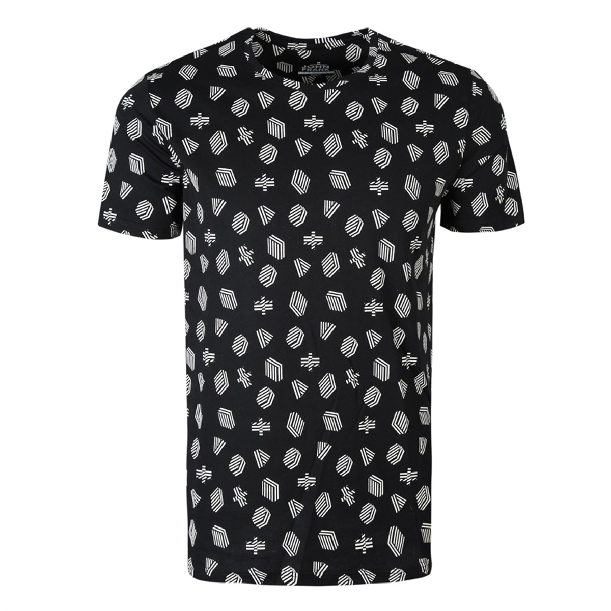JOHN FRANK MONOCHROME T-SHIRT SİYAH