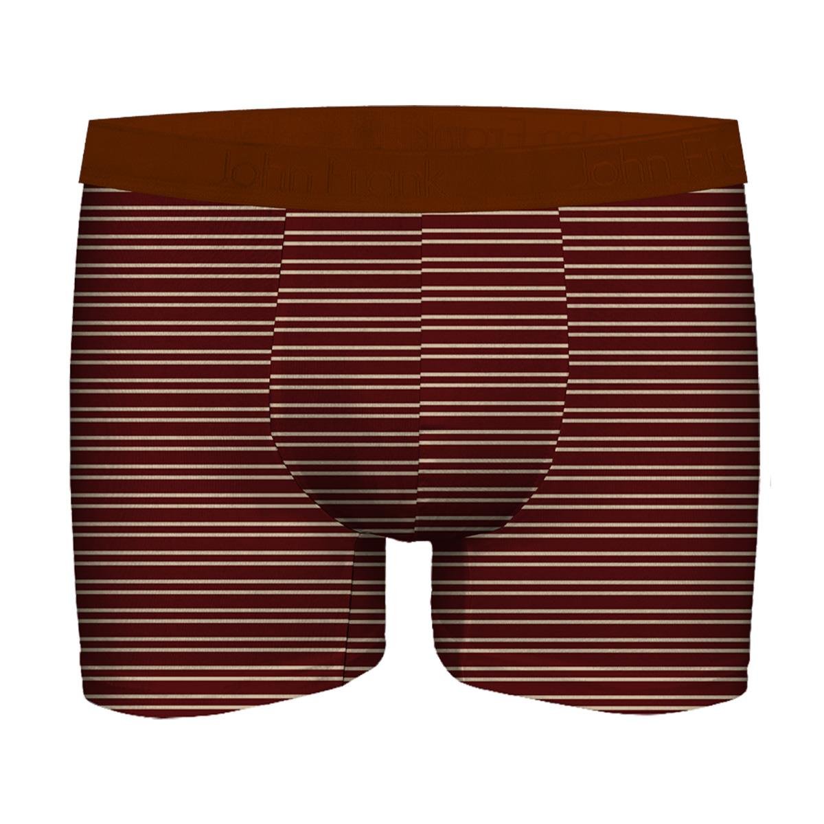 JOHN FRANK NATURAL MODAL BOXER BORDO-KREM