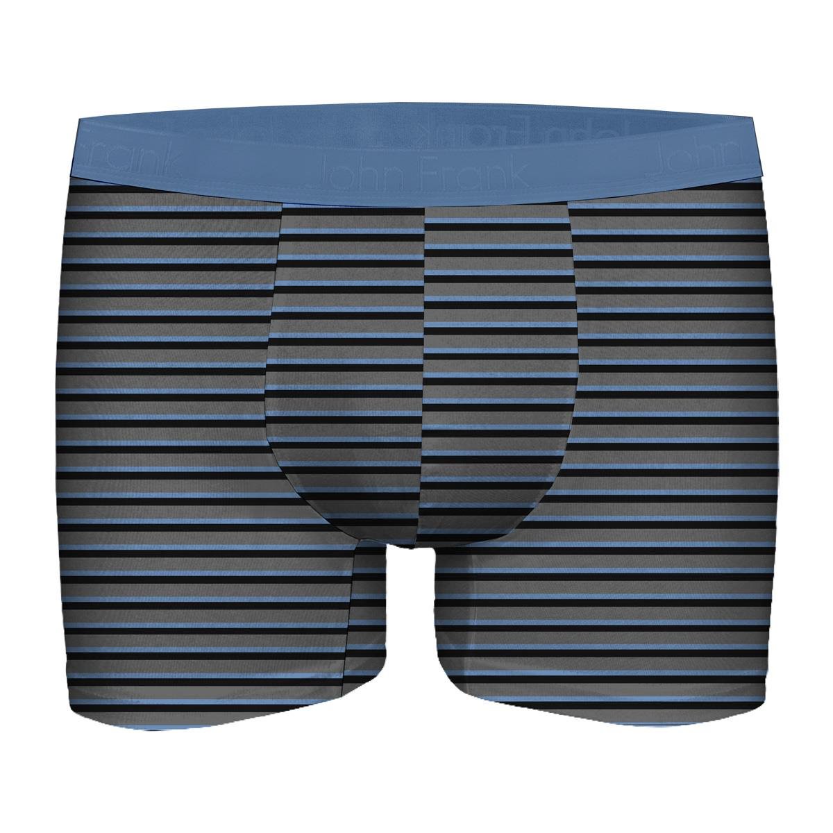 JOHN FRANK NATURAL MODAL BOXER GRİ-MAVİ