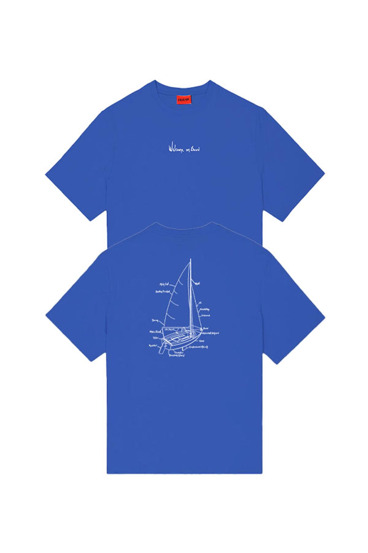 JOHN FRANK OVERSIZE T-SHIRT MAVİ