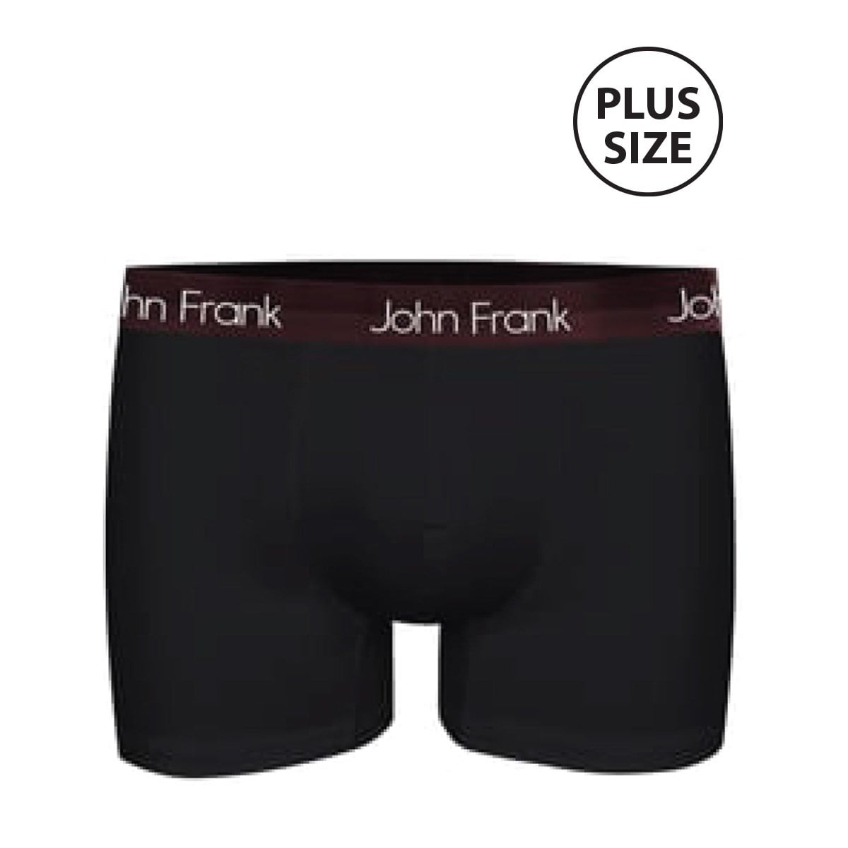 JOHN FRANK PREMIUM BLACK PLUS SIZE BOXER SİYAH-BORDO