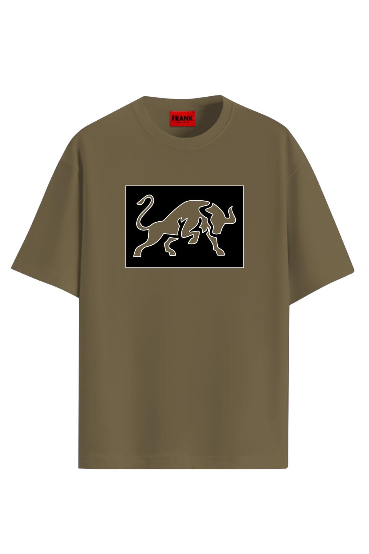 JOHN FRANK PRINTED T-SHIRT HAKİ