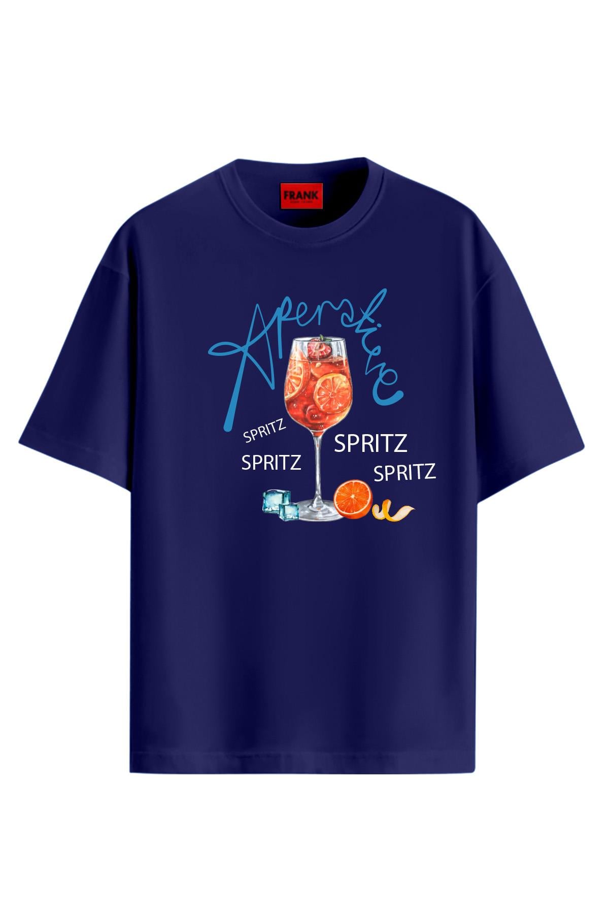 JOHN FRANK PRINTED T-SHIRT LACİVERT