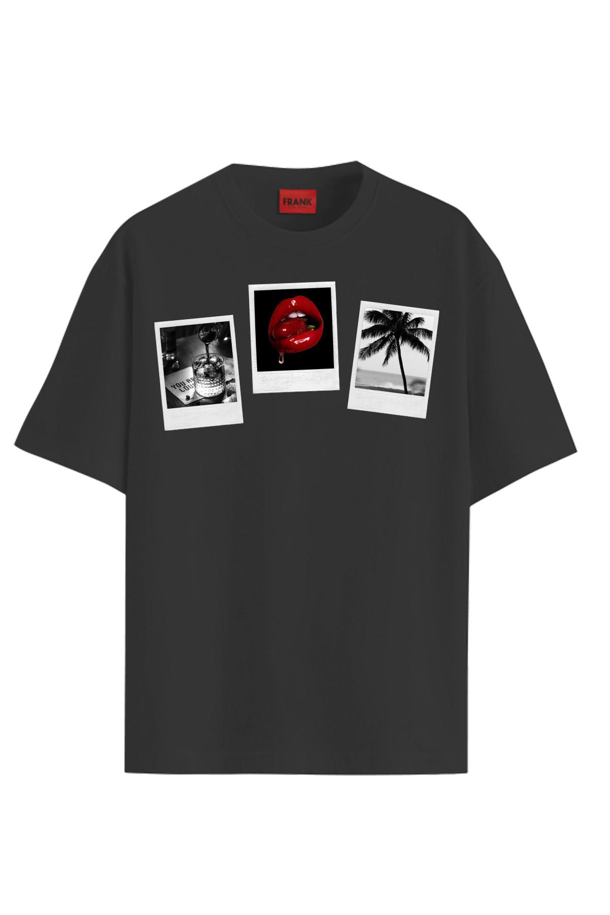 JOHN FRANK PRINTED T-SHIRT SİYAH