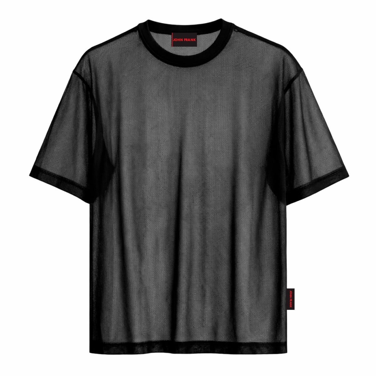 JOHN FRANK RED LINE TULLE T-SHIRT SİYAH