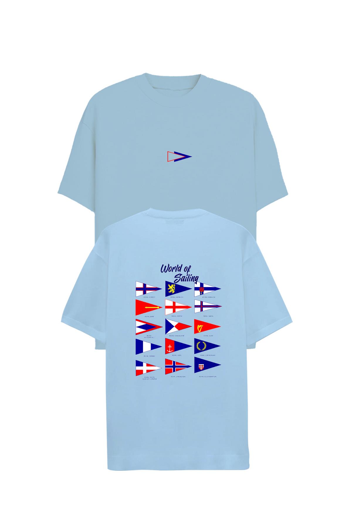 JOHN FRANK REGULAR T-SHIRT AÇIK MAVİ