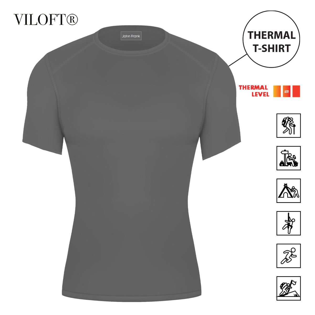 JOHN FRANK THERMAL TOP SHORT SLEEWE GRİ