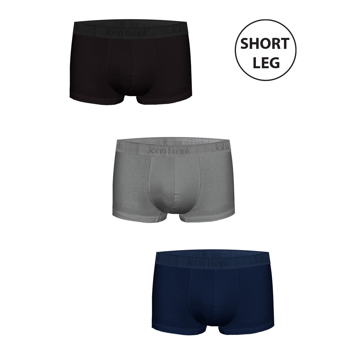 JOHN FRANK THREE PACK NATURAL MODAL SHORT BOXER