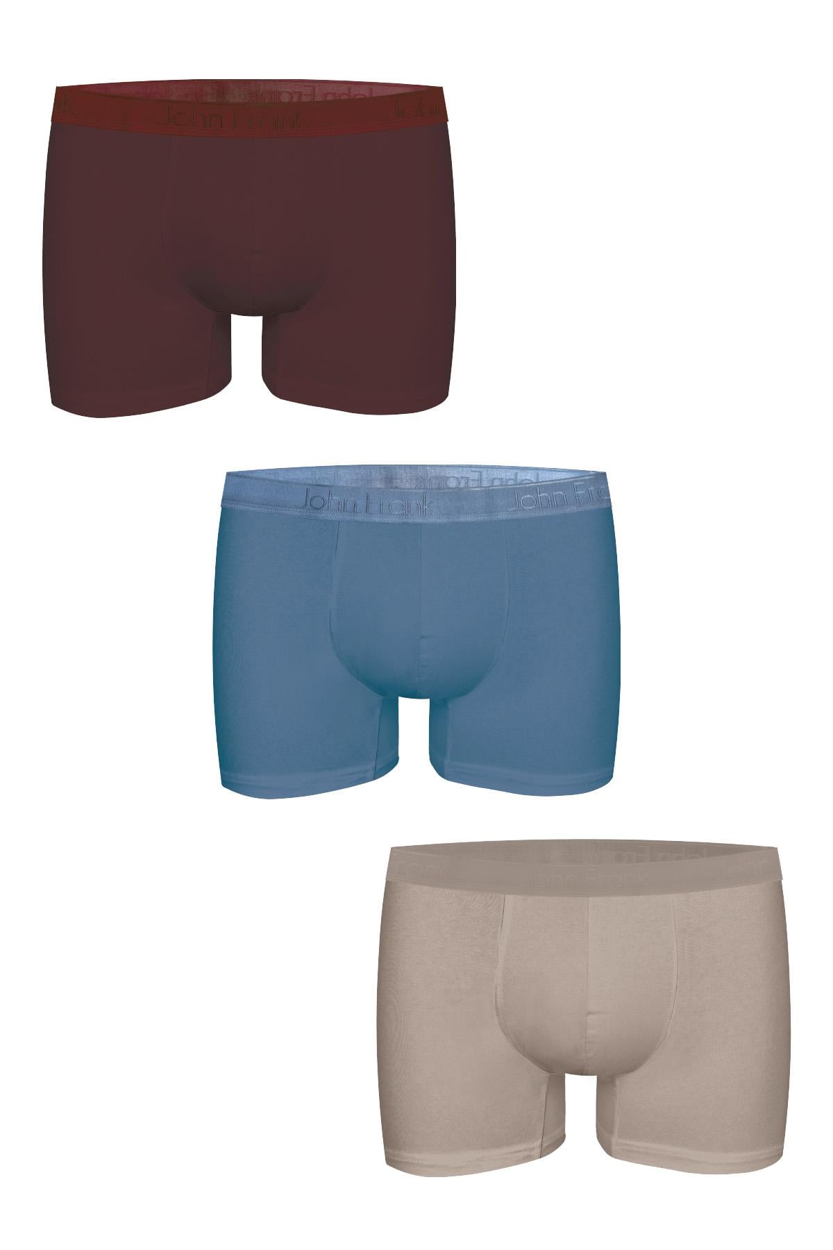 JOHN FRANK ÜÇLÜ NATURAL MODAL BOXER