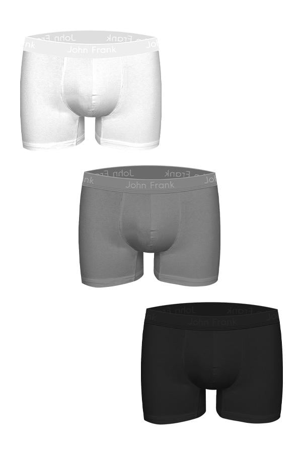 JOHN FRANK ÜÇLÜ NATURAL MODAL BOXER