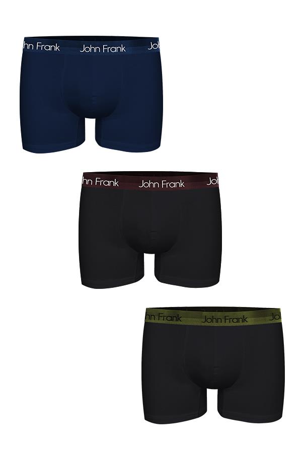 JOHN FRANK ÜÇLÜ PREMIUM BLACK BOXER