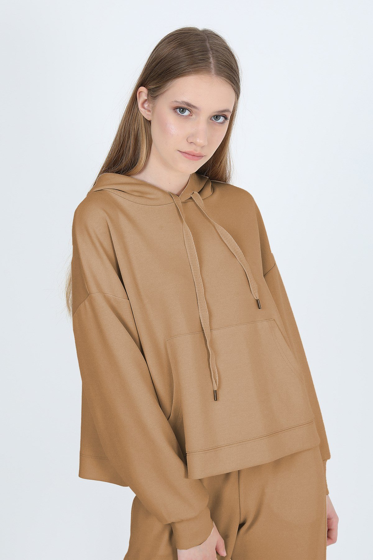 JOHN FRANK WOMAN SPORTS&LOUNGEWEAR COMFY SWEATSHIRT BEJ