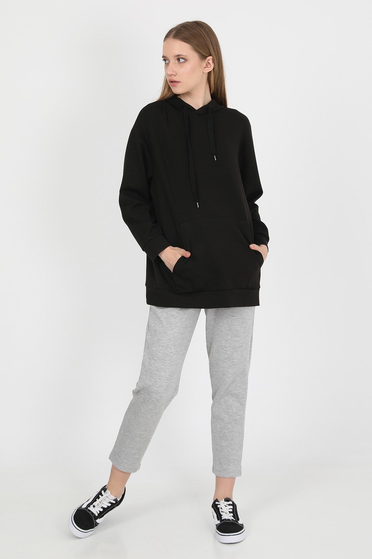 JOHN FRANK WOMAN SPORTS&LOUNGEWEAR SWEATSHIRT SİYAH