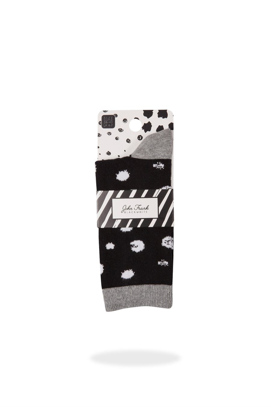 JOHN FRANK WOMEN BLACK&WHITE UZUN ÇORAP MULTICOLOR