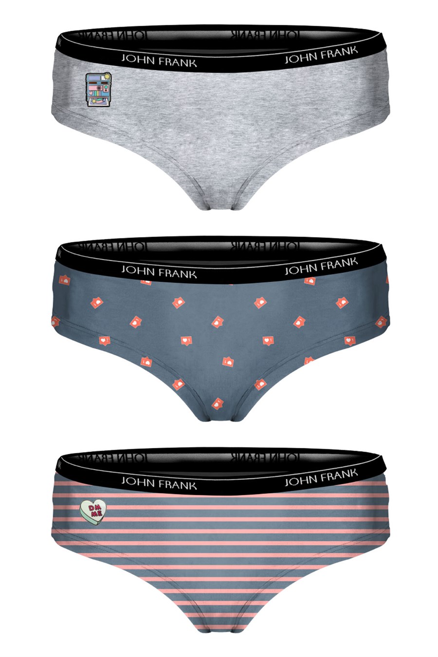 JOHN FRANK WOMEN GOOD VIBES ÜÇLÜ HIPSTER