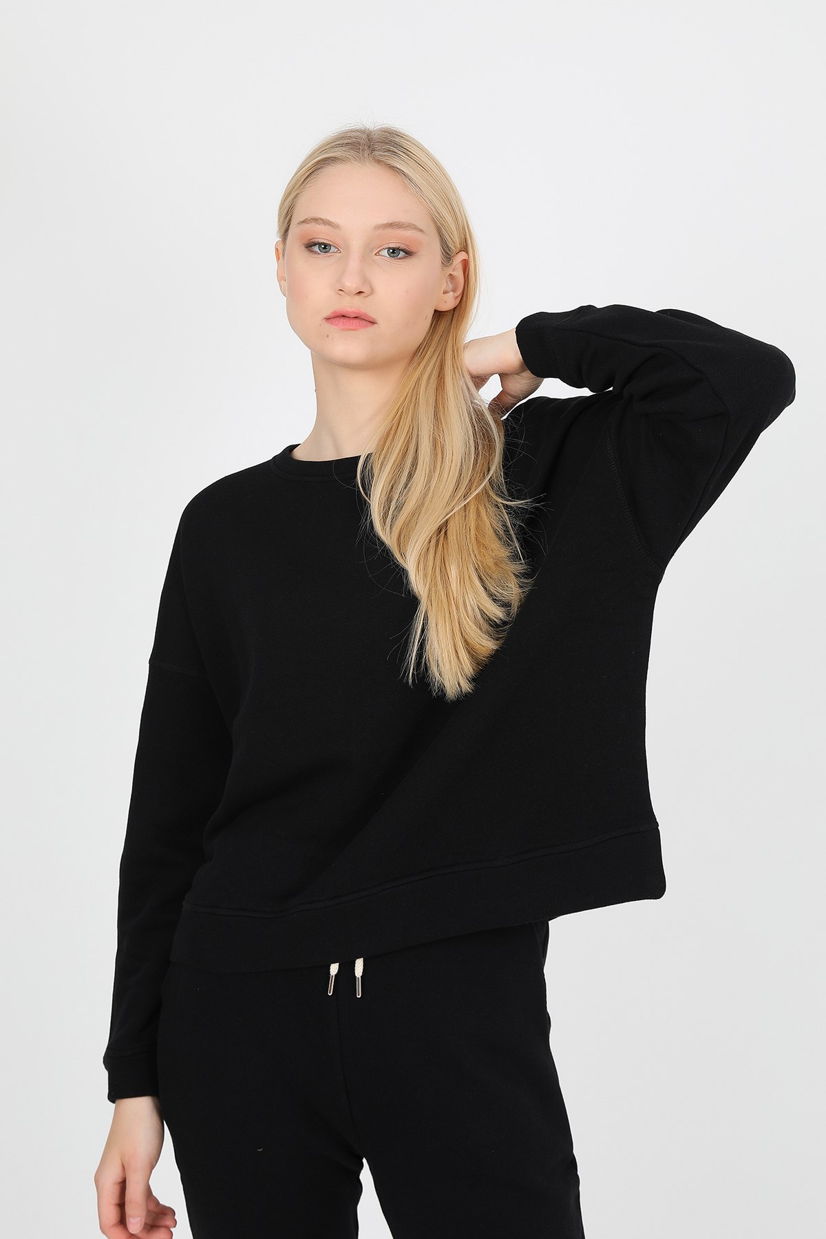 JOHN FRANK WOMAN SPORTS&LOUNGEWEAR SWEATSHIRT SİYAH