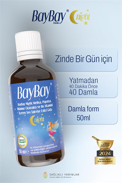 Baybay Night Melisa Papatya Içeren Damla 50 Ml Şiş