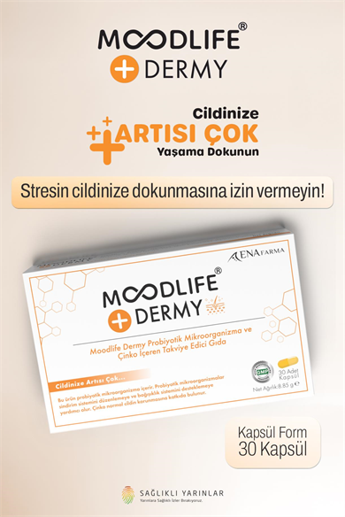 Moodlife Dermy Cilt için Probiyotik Destek 30 Kapsül