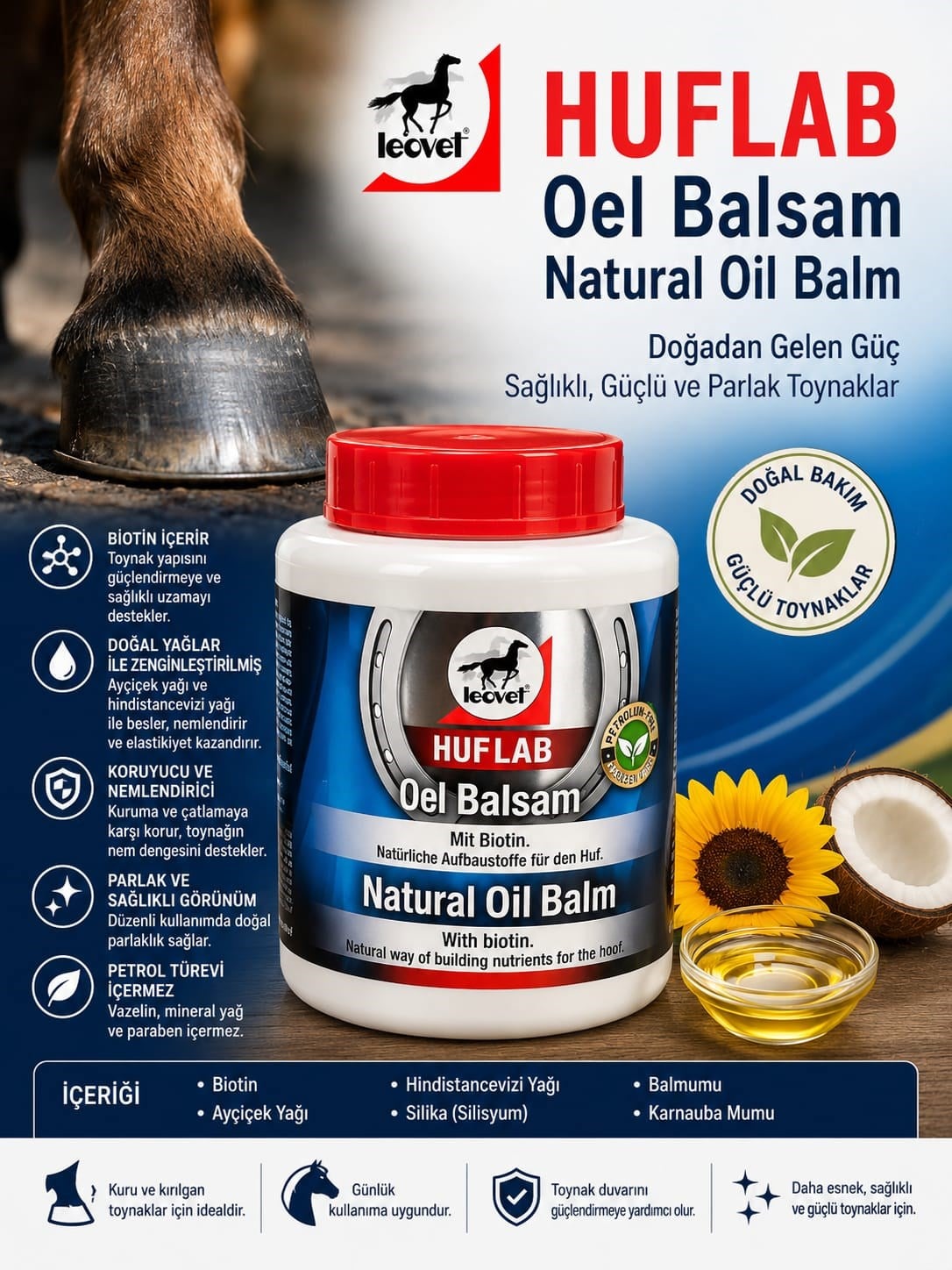 LEOVET OEL BALSAM NATURAL OİL BALM 500 ML