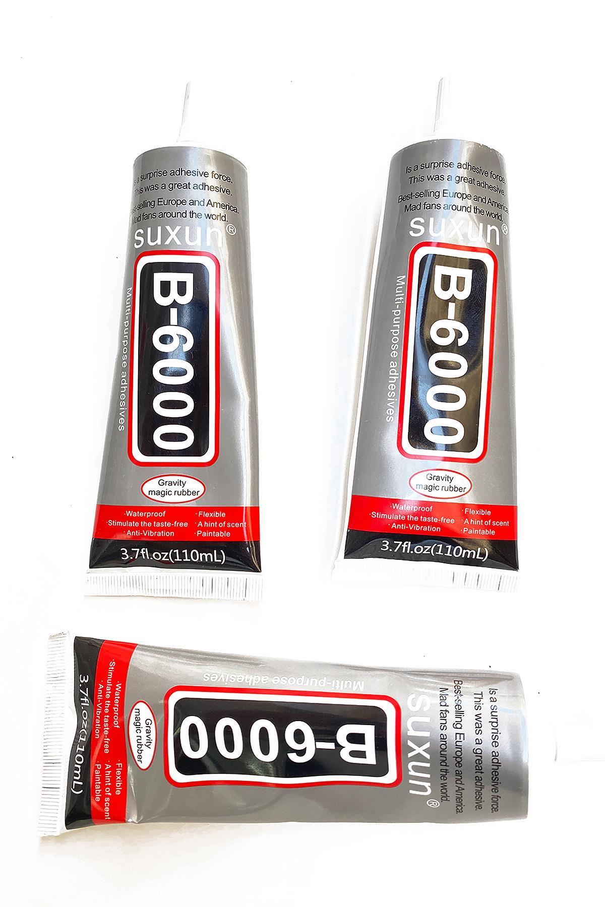 B-6000 Şeffaf Taş ve Boncuk Yapıştırıcısı 110 ml 12 Adet