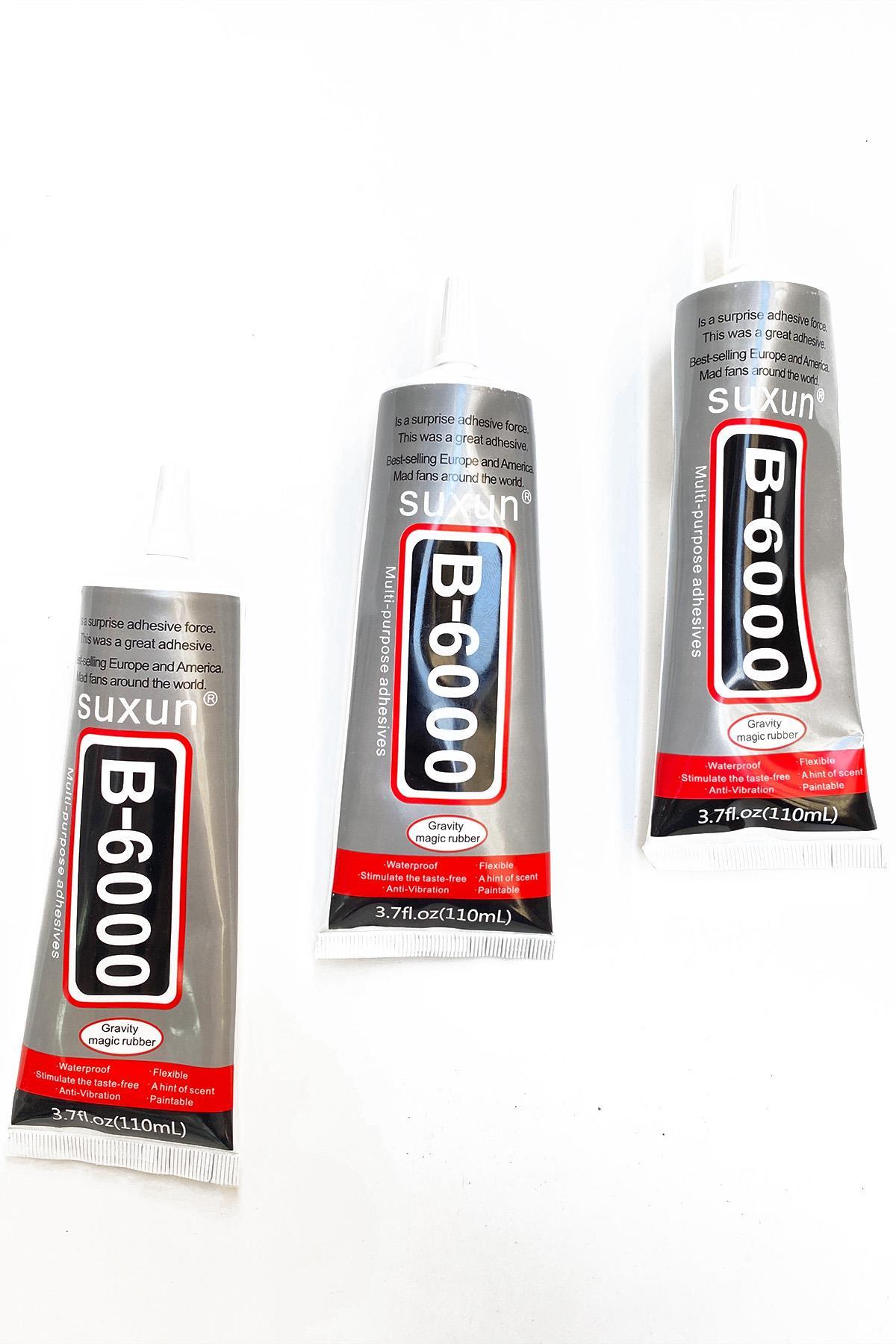 B-6000 Şeffaf Taş ve Boncuk Yapıştırıcısı 110 ml 3 Adet