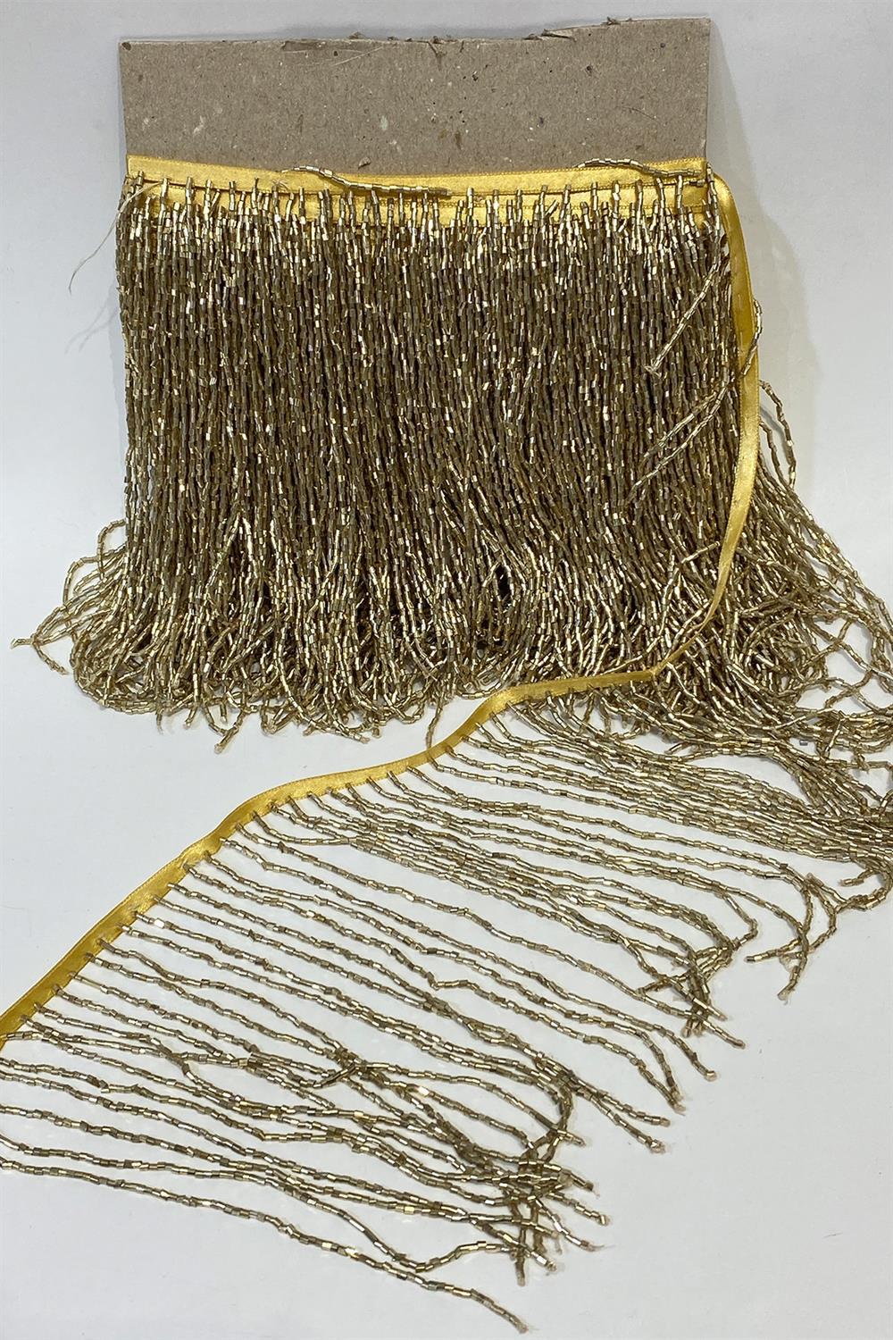Gold Renk Boncuklu 15 cm Saçak Püskül