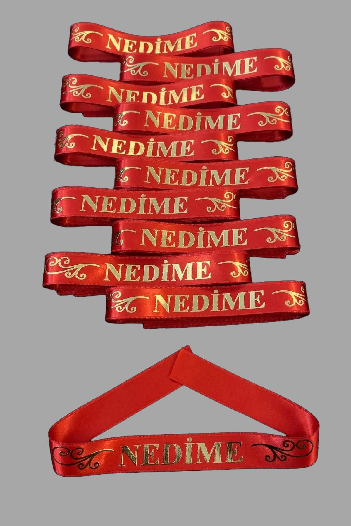 Kırmızı Nedime Kurdelesi Dügün Kına Gecesi Nedime Kolluğu