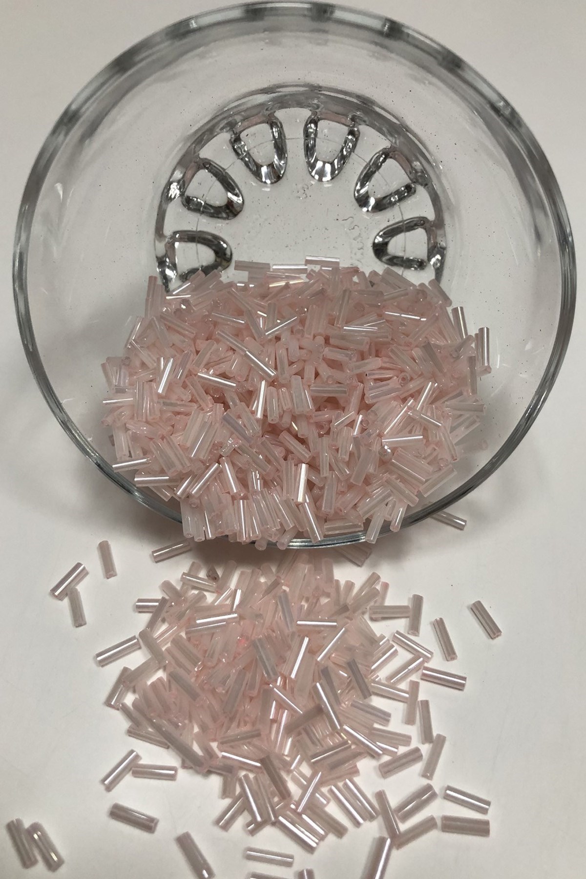 Açık Pudra Rengi Boru Boncuk 5 mm