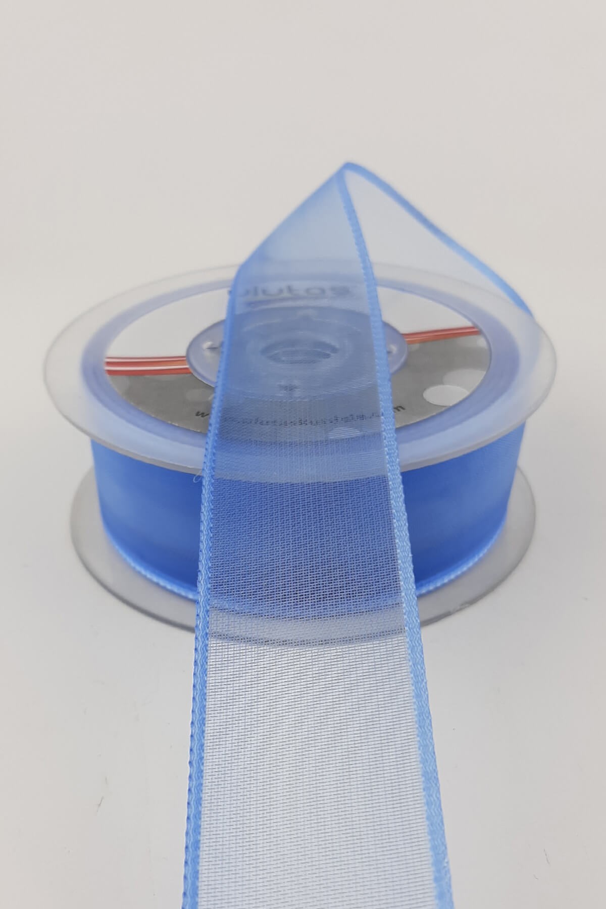 Bebe Mavi Düz Şifon Kurdele 2,5 cm 20 mt
