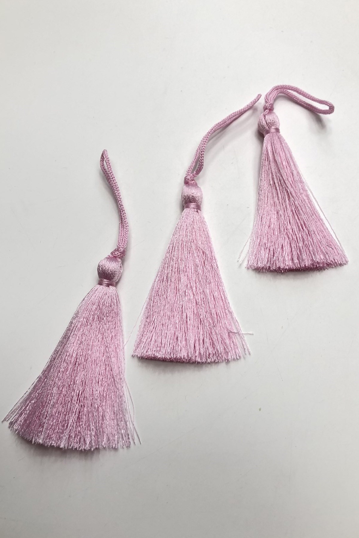 Bebe Pembe Tekli Püskül  10 Adet  7 cm