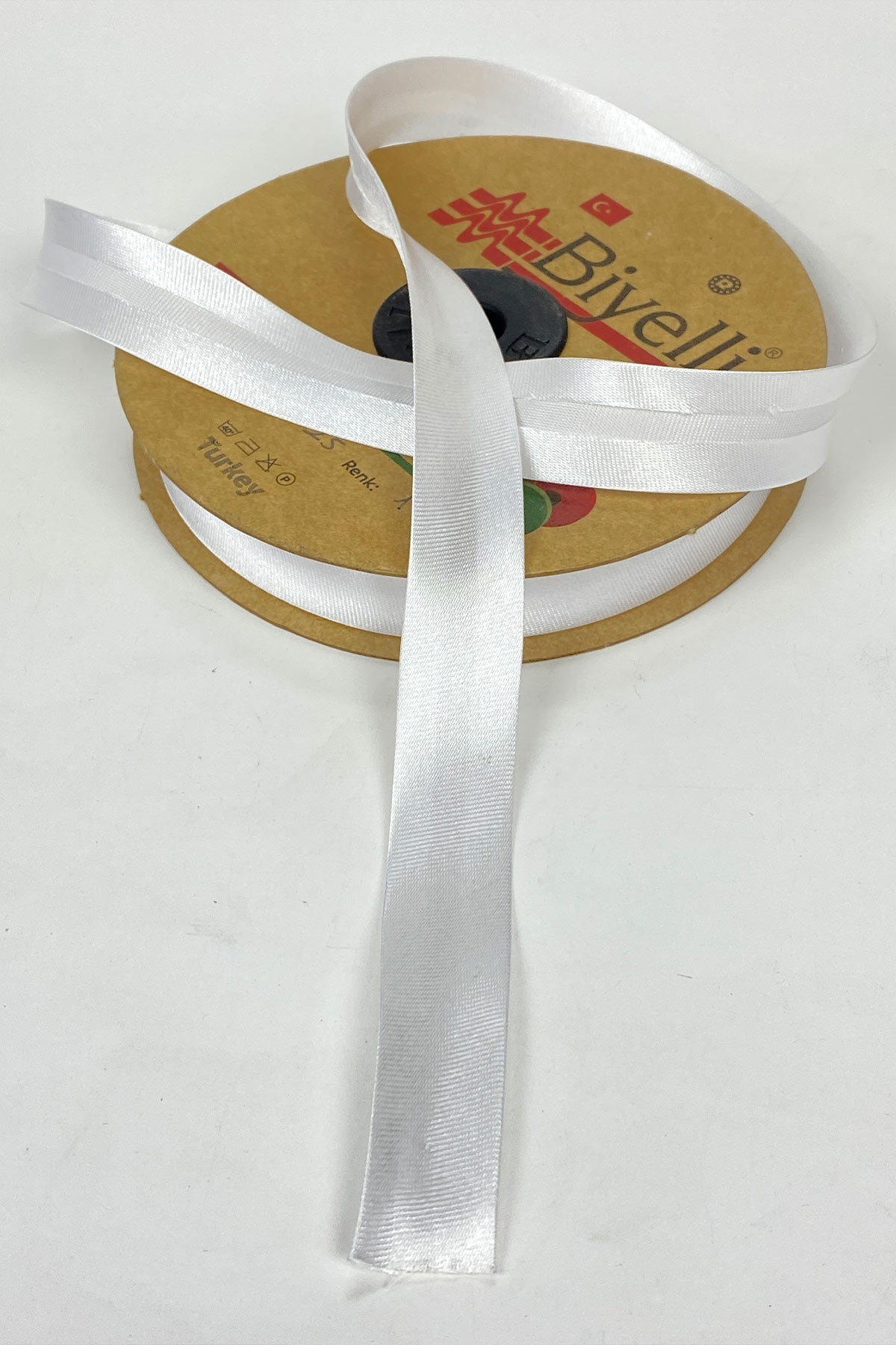 Beyaz Saten Biye 2cm 1mt