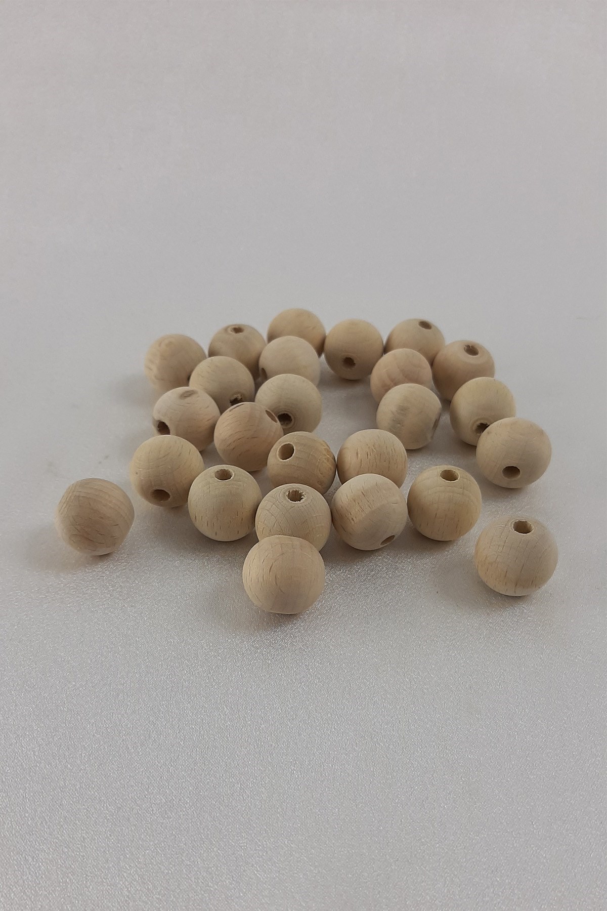 Doğal Renk Ahşap Boncuk 17 mm