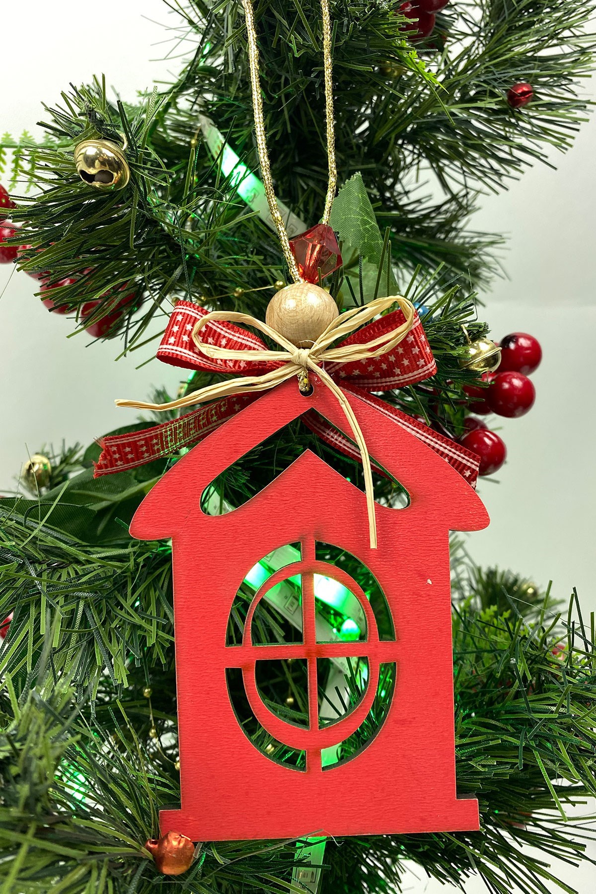 Ev Baskılı Yılbaşı Ağaç Süsü