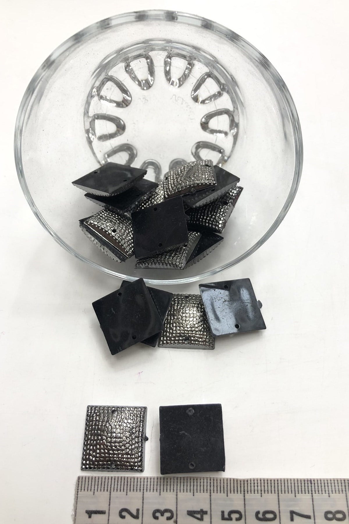 Füme Kare Plastik Dikme Taş 10 adet