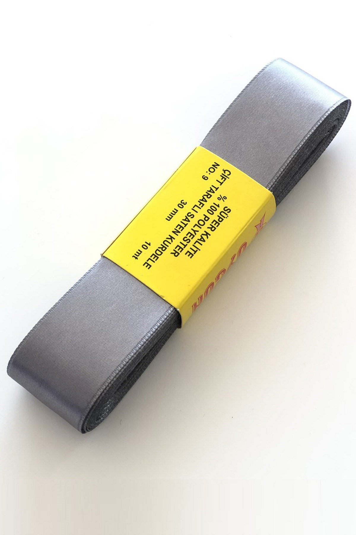 Gri Saten Kurdele 3 cm