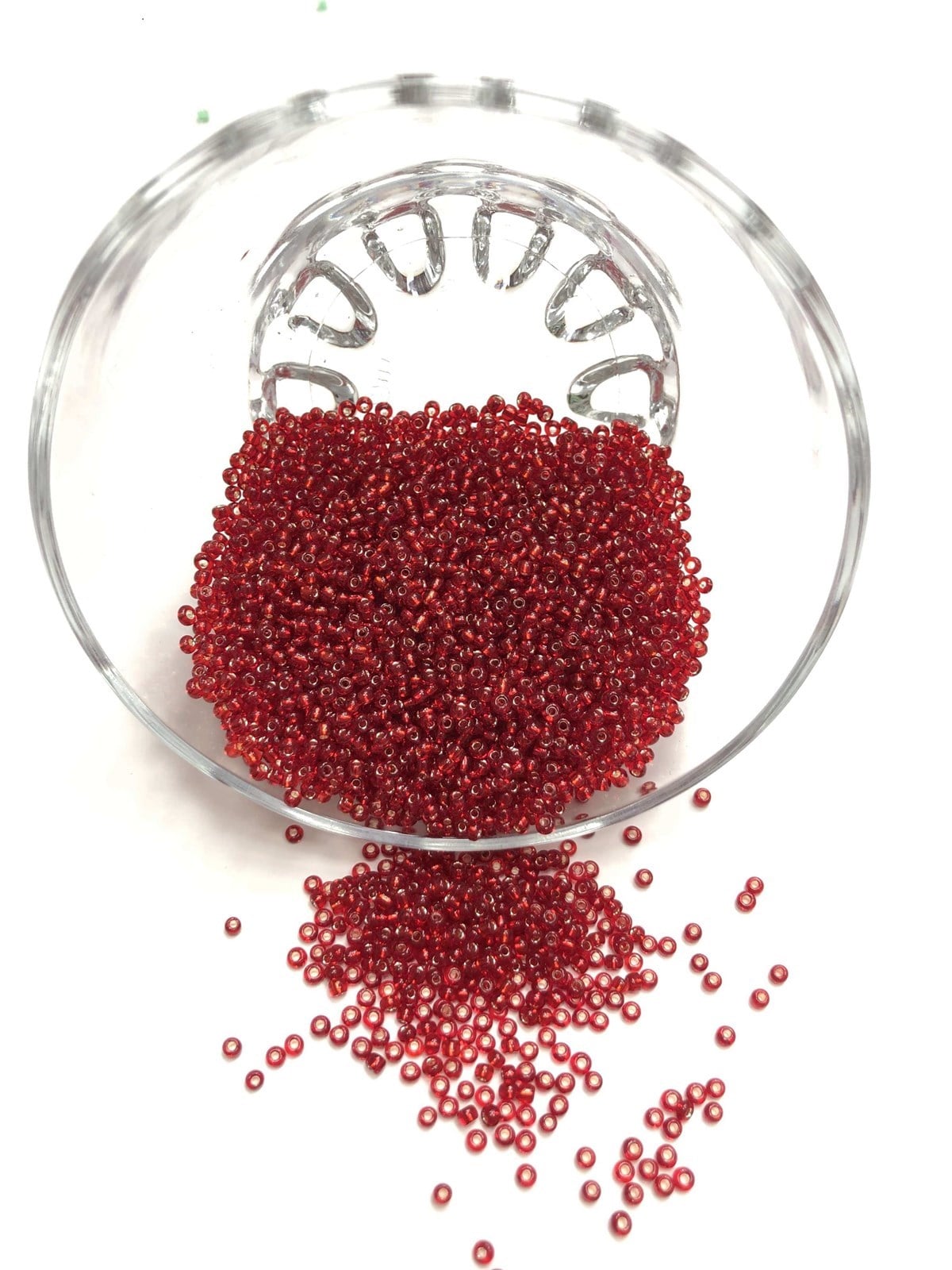 Kırmızı Kum Boncuk Orta Boy 3 mm 50 gr