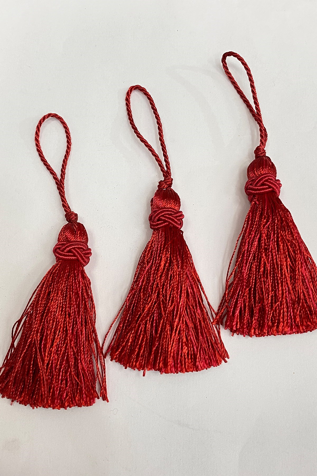 Kırmızı Topuzlu Tekli Püskül 7 cm 1 Adet