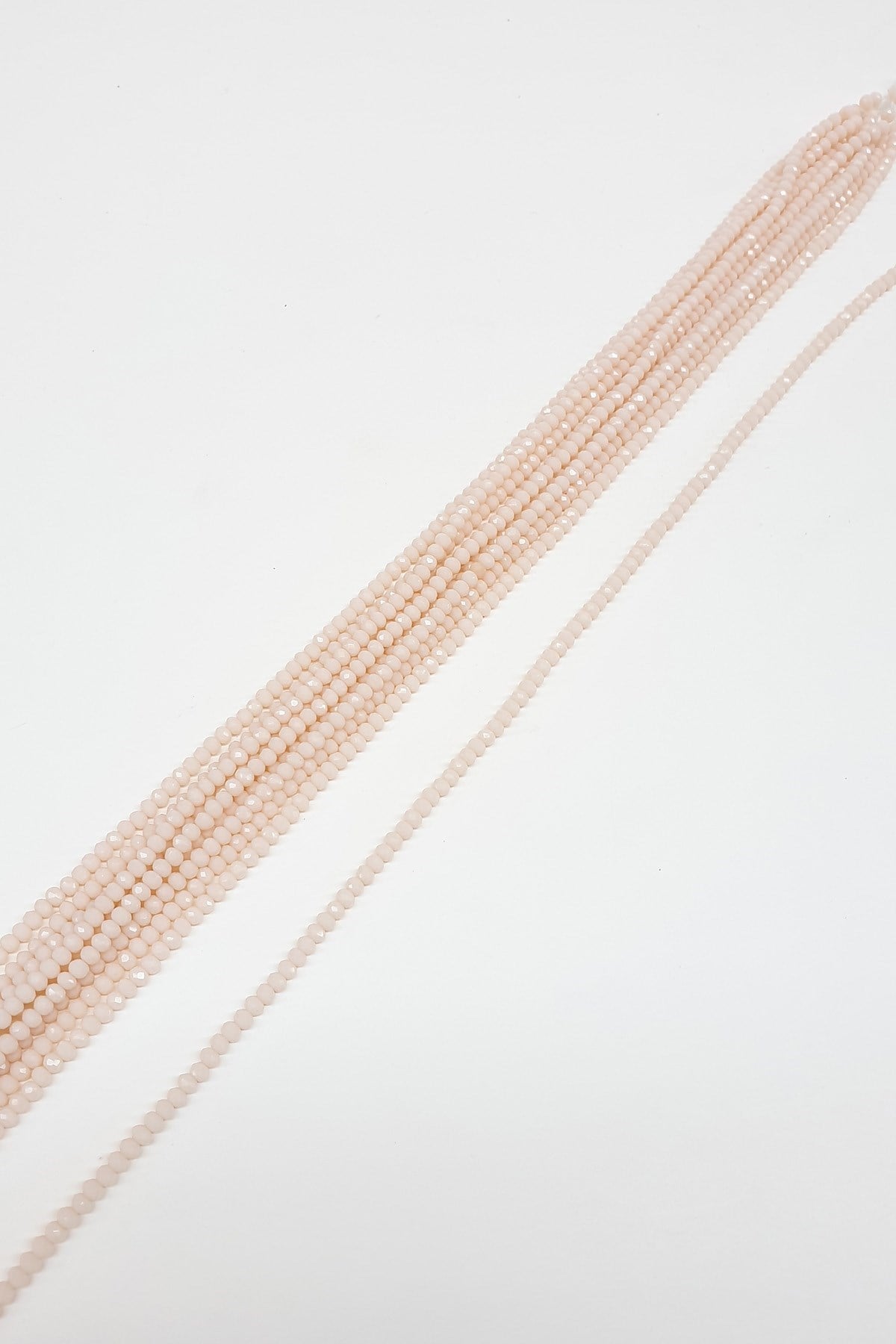 Kristal Boncuk Mat Krem 4 Mm