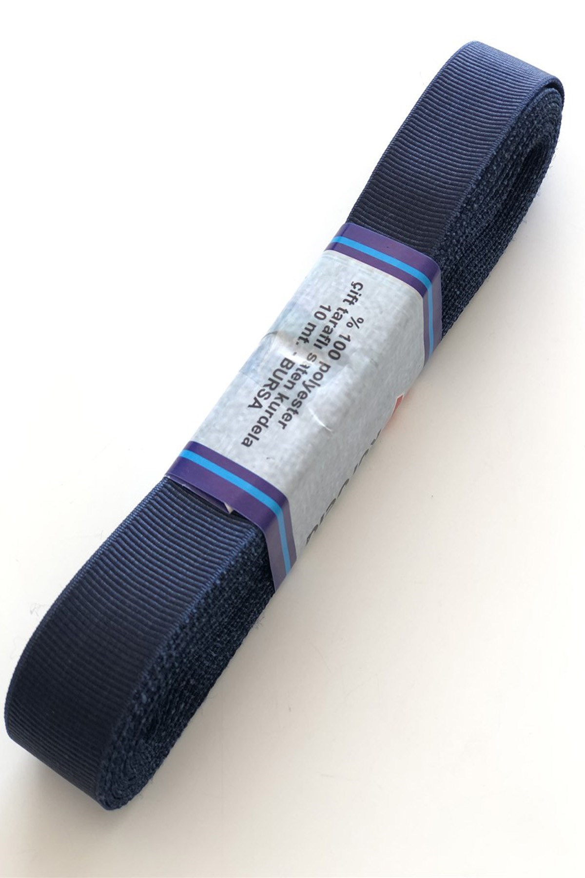 Lacivert Grogren Kurdele 2 cm 10 mt