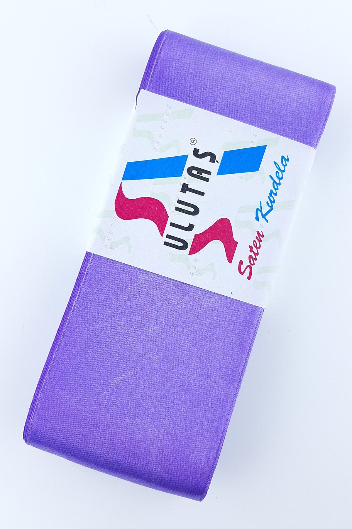 Lila Saten Kurdele 6 cm 10 Mt