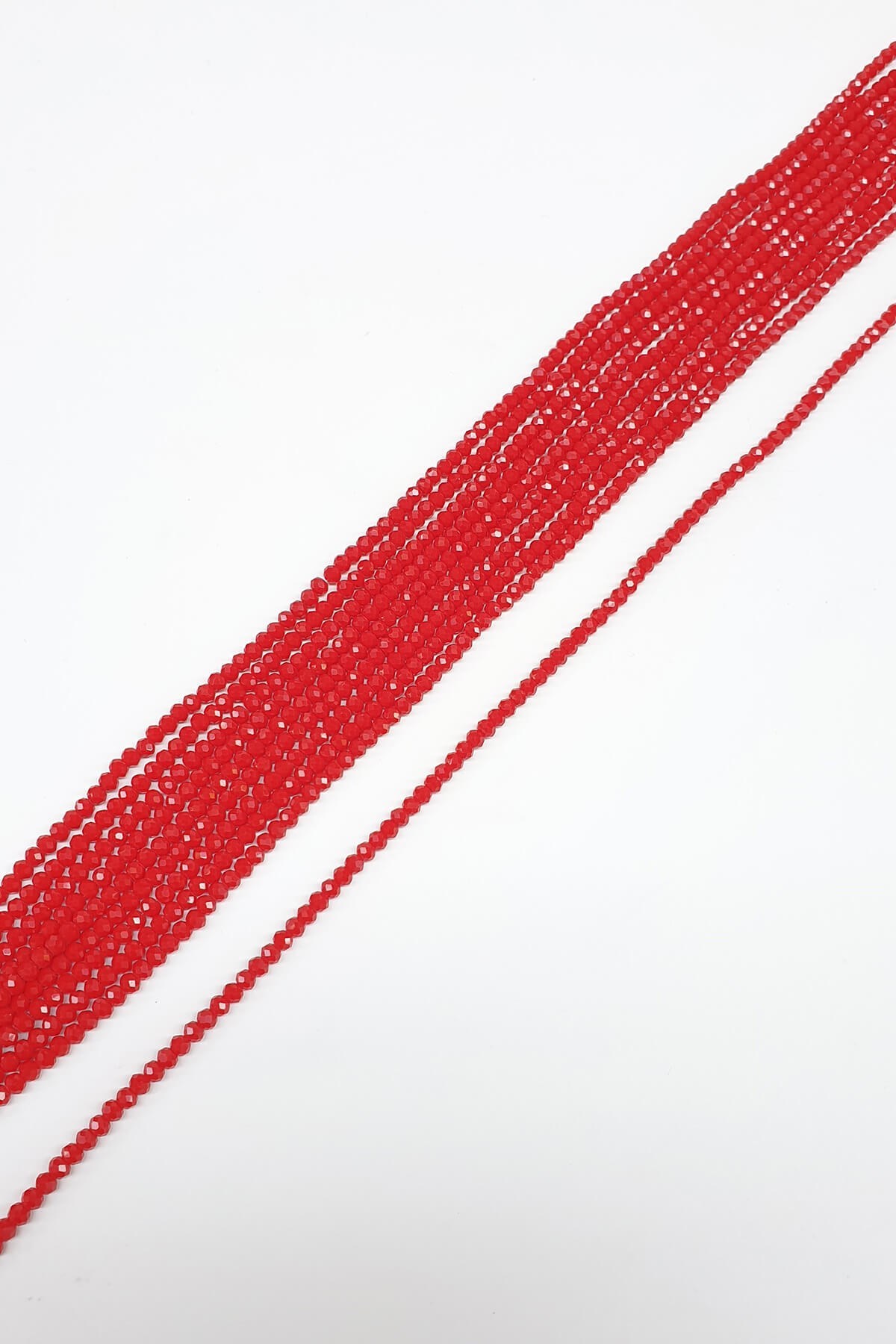 Mat Koyu Kırmızı Kristal Boncuk 4 Mm