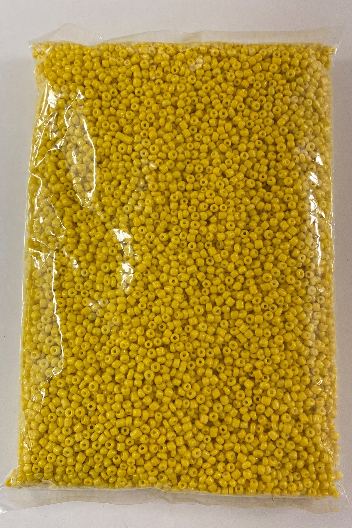 Mat Sarı Renk Kum Boncuk 3 mm 500 gr