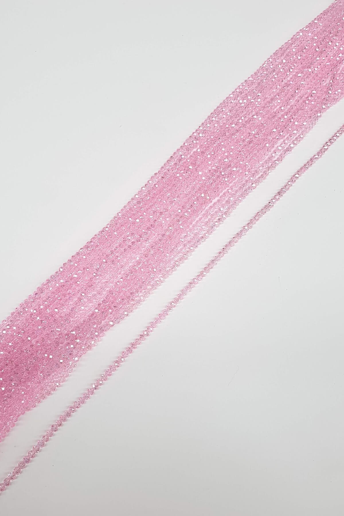 Şeffaf Açık Pembe Kristal Boncuk 4 Mm