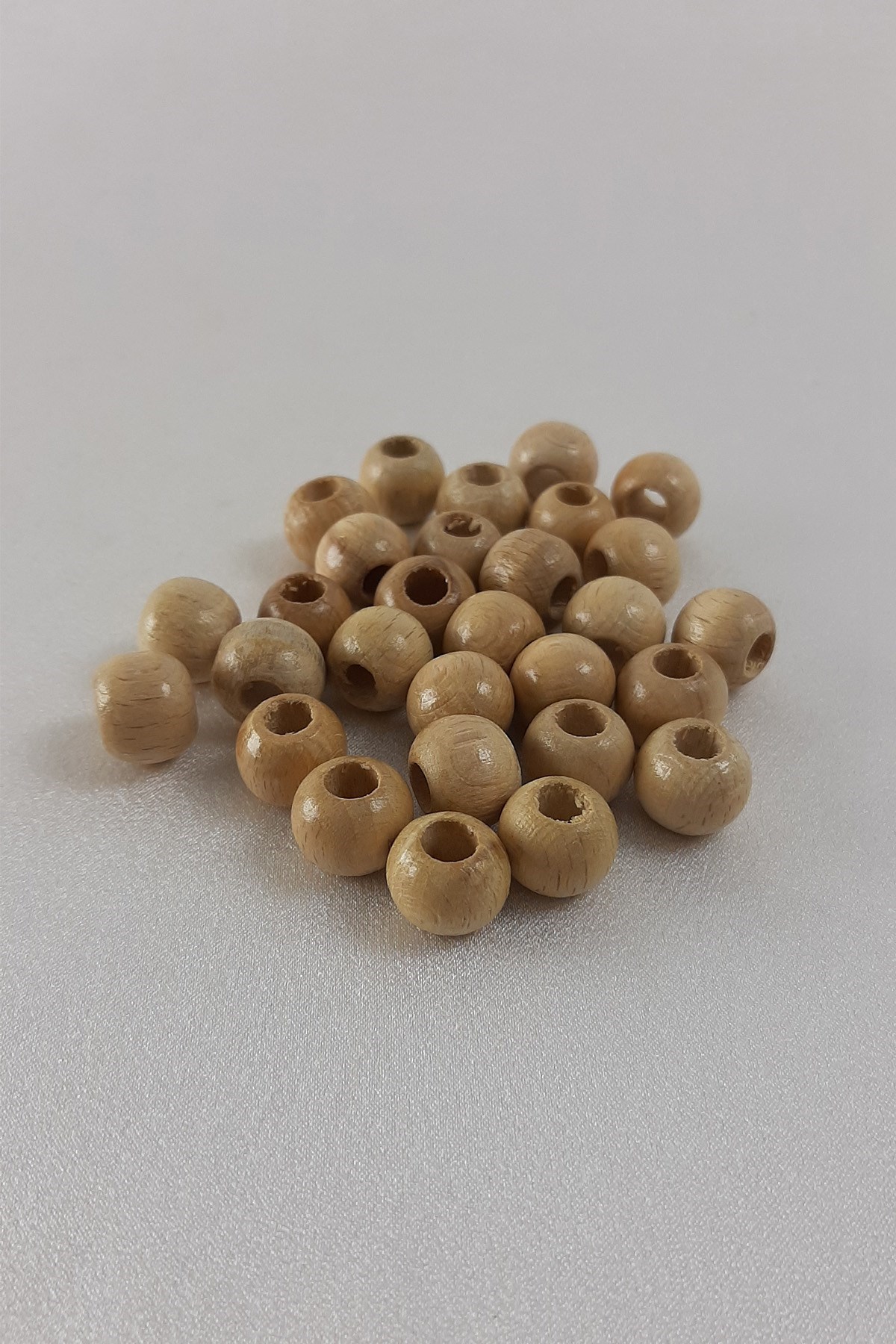 Vernikli Doğal Ahşap Boncuk 11mm