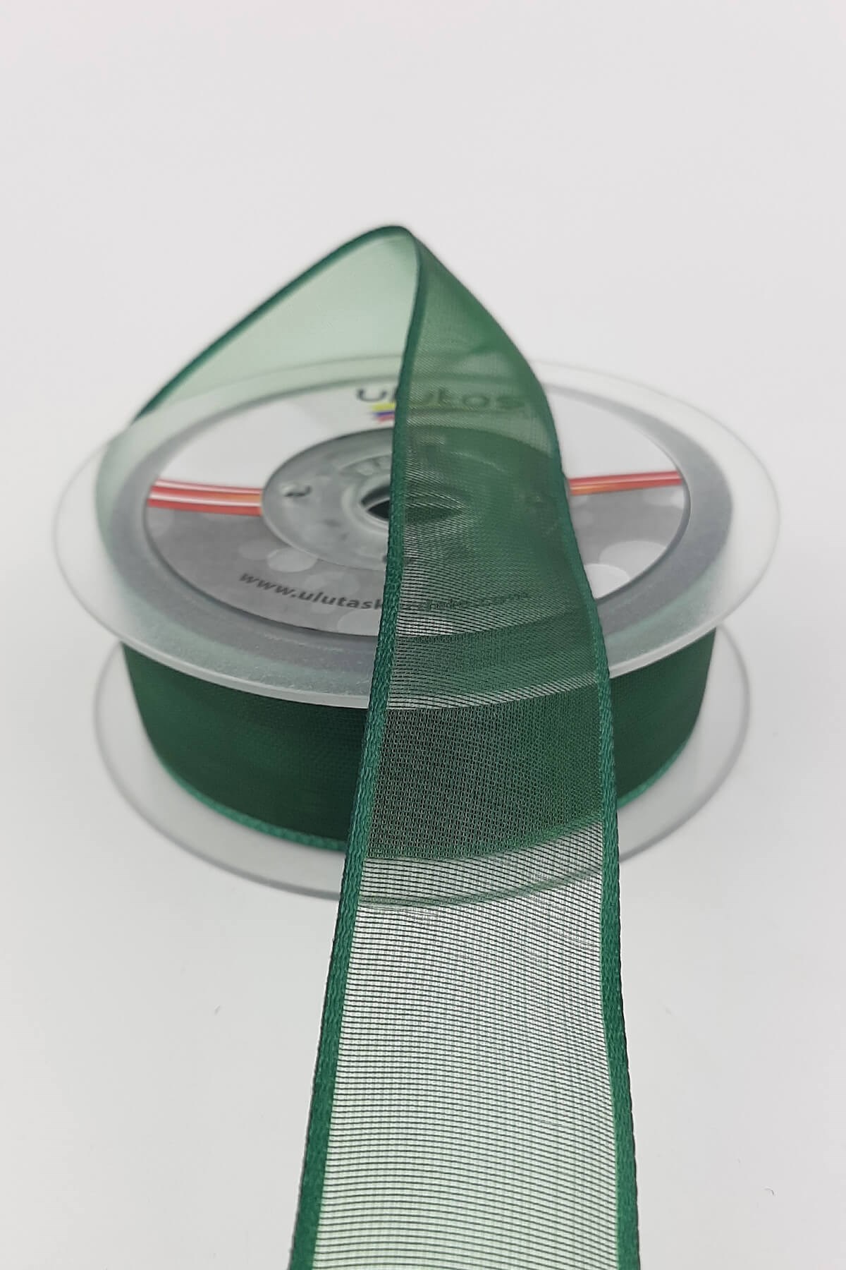Yeşil Düz Şifon Kurdele 2,5 cm 20 mt