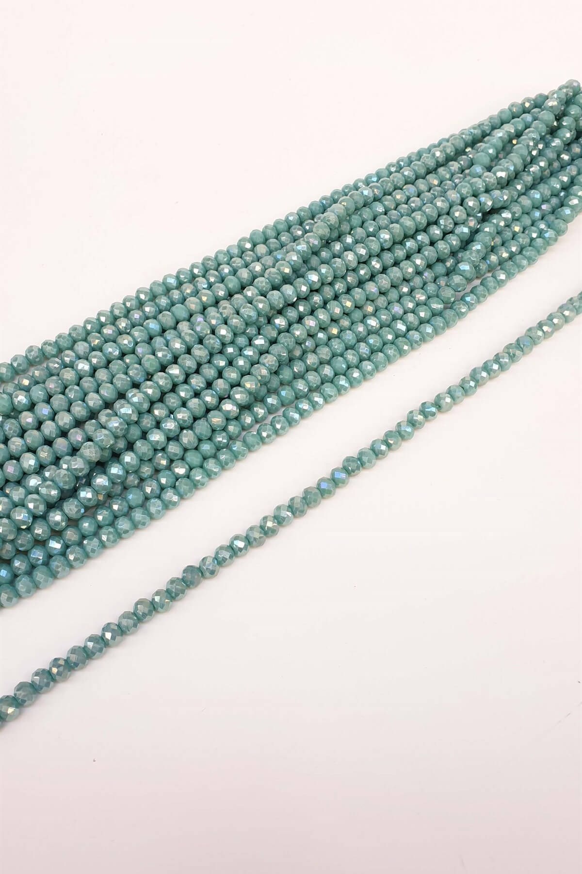 Yeşil Kristal Boncuk 8 mm