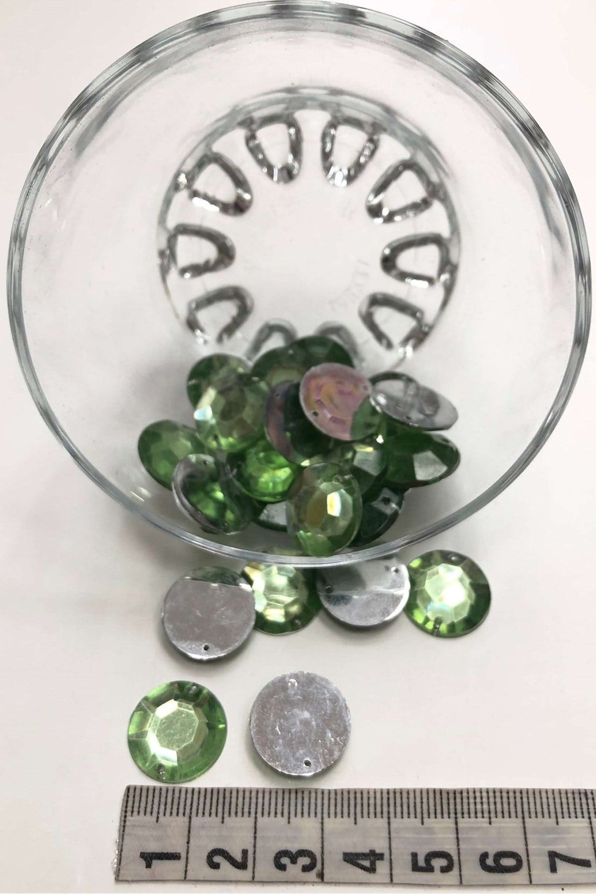 Yuvarlak Yeşil Plastik Dikme Taş 20 gr